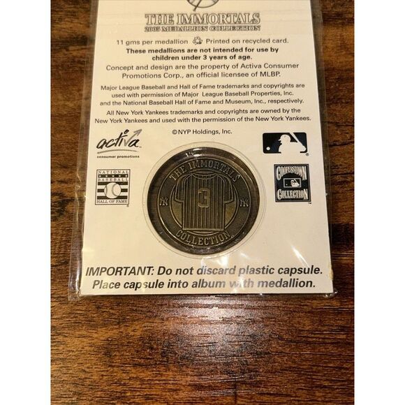 Babe Ruth The Immortals 2005 Medallion Baseball Hall Of Fame HOF NY Yankees - Picture 9 of 9